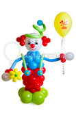 Клоун с цветком и шаром