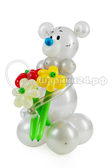 Фигура из шаров  белый Мишка