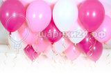 Фуксия-розово-белые шары-пастель