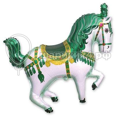 Лошадь цирковая зеленая