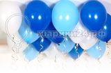 Сине-бело-голубые шары-пастель