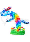 Полуарка-радуга с самолетами