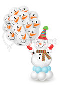 Снеговик с шарами 1