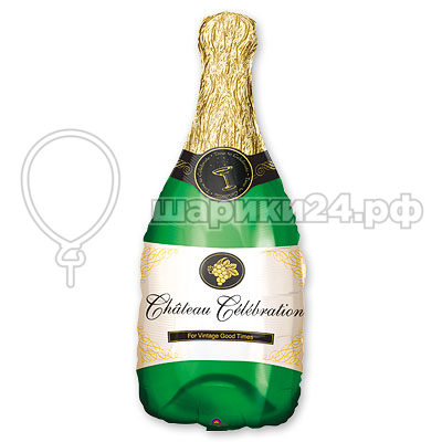Бутылка шампанского фольгированная