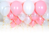 Бело-розовые шары-пастель