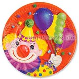 Тарелка Клоун с шарами, 17 см, 6 шт.
