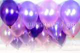 Розово-сиренево-фиолетовые шары-металлик